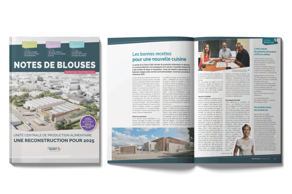 Création de la charte graphique et réalisation d'une revue pour le centre hospitaliser de Niort